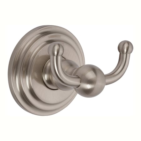Ginger Double Robe Hook in Satin Nickel 1111/SN